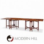 Bendt Winge Mid Century Norwegian Rosewood Drop-leaf Rosewood Dining Table - Pair