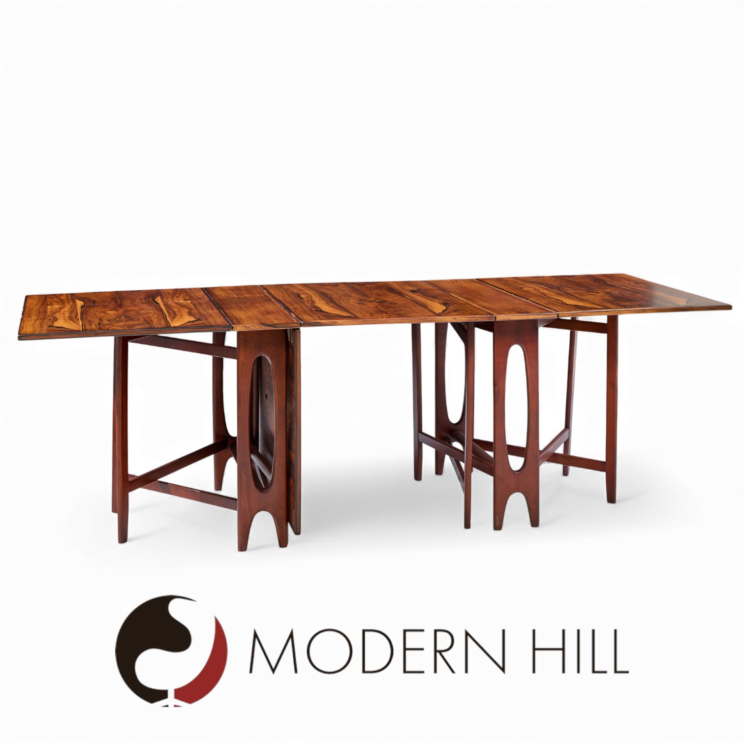 Bendt Winge Mid Century Norwegian Rosewood Drop-leaf Rosewood Dining Table - Pair