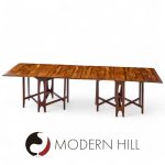 Bendt Winge Mid Century Norwegian Rosewood Drop-leaf Rosewood Dining Table - Pair