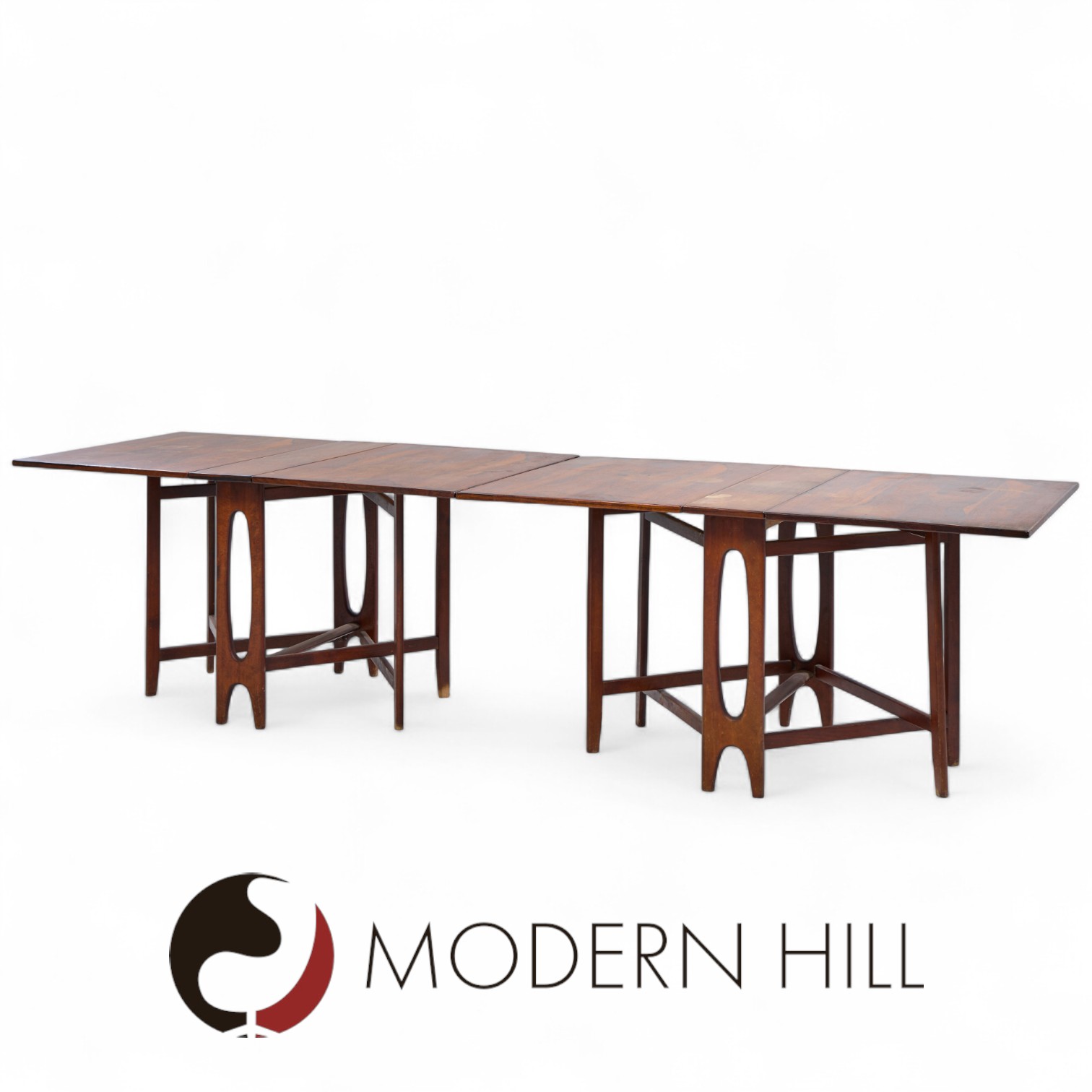Bendt Winge Mid Century Norwegian Rosewood Drop-leaf Rosewood Dining Table - Pair