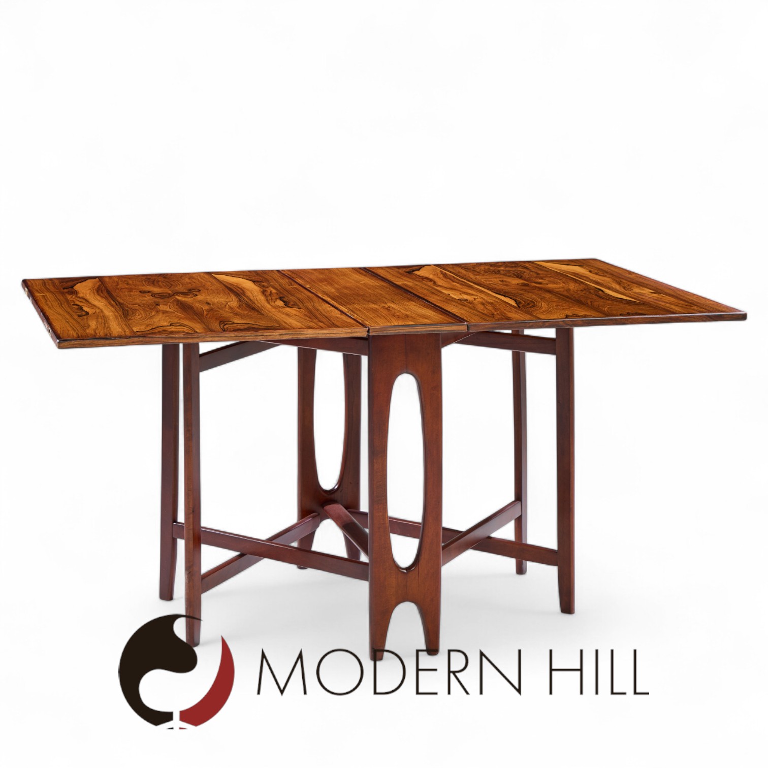 Bendt Winge Mid Century Norwegian Rosewood Drop-leaf Rosewood Dining Table - Pair