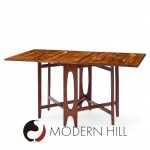 Bendt Winge Mid Century Norwegian Rosewood Drop-leaf Rosewood Dining Table - Pair