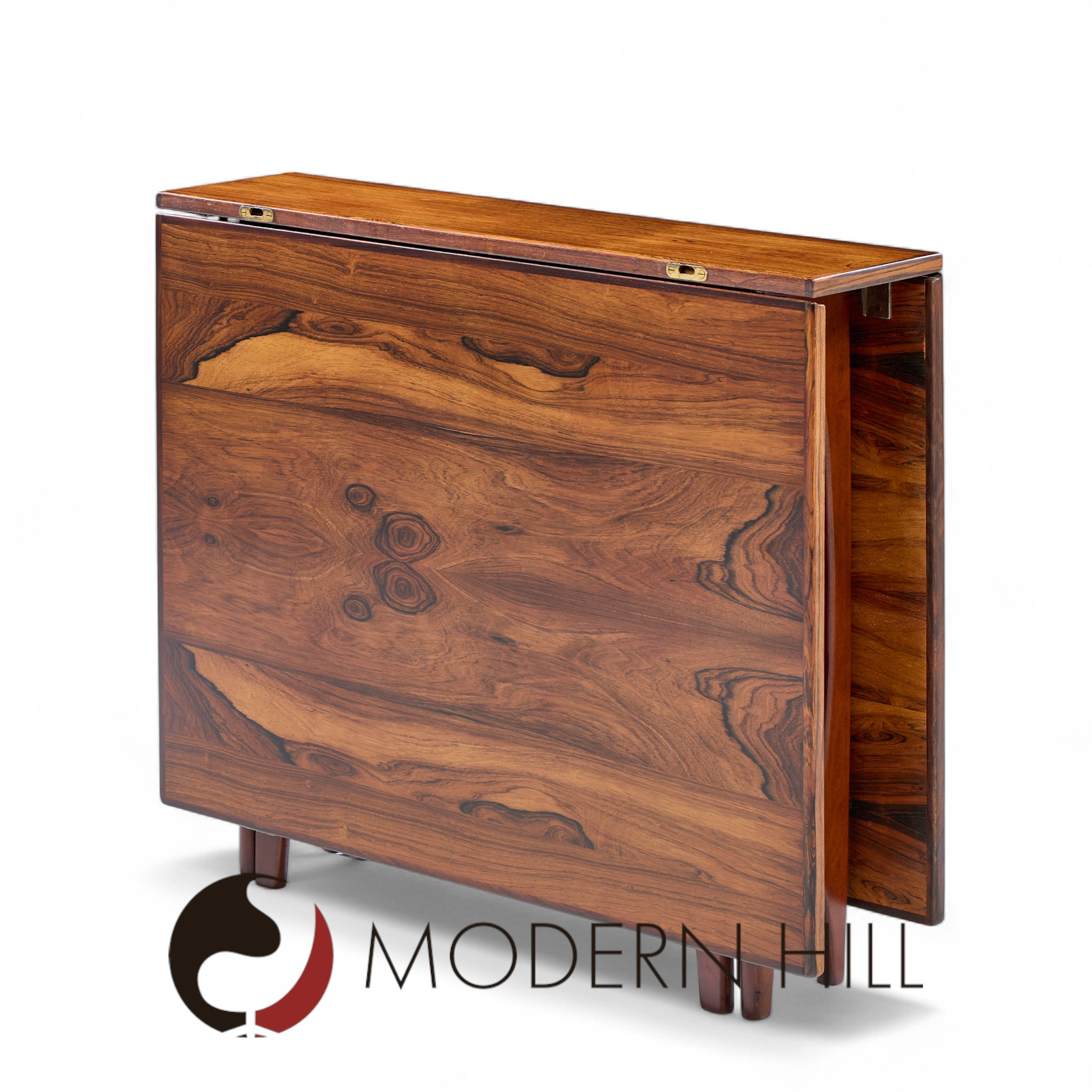 Bendt Winge Mid Century Norwegian Rosewood Drop-leaf Rosewood Dining Table - Pair