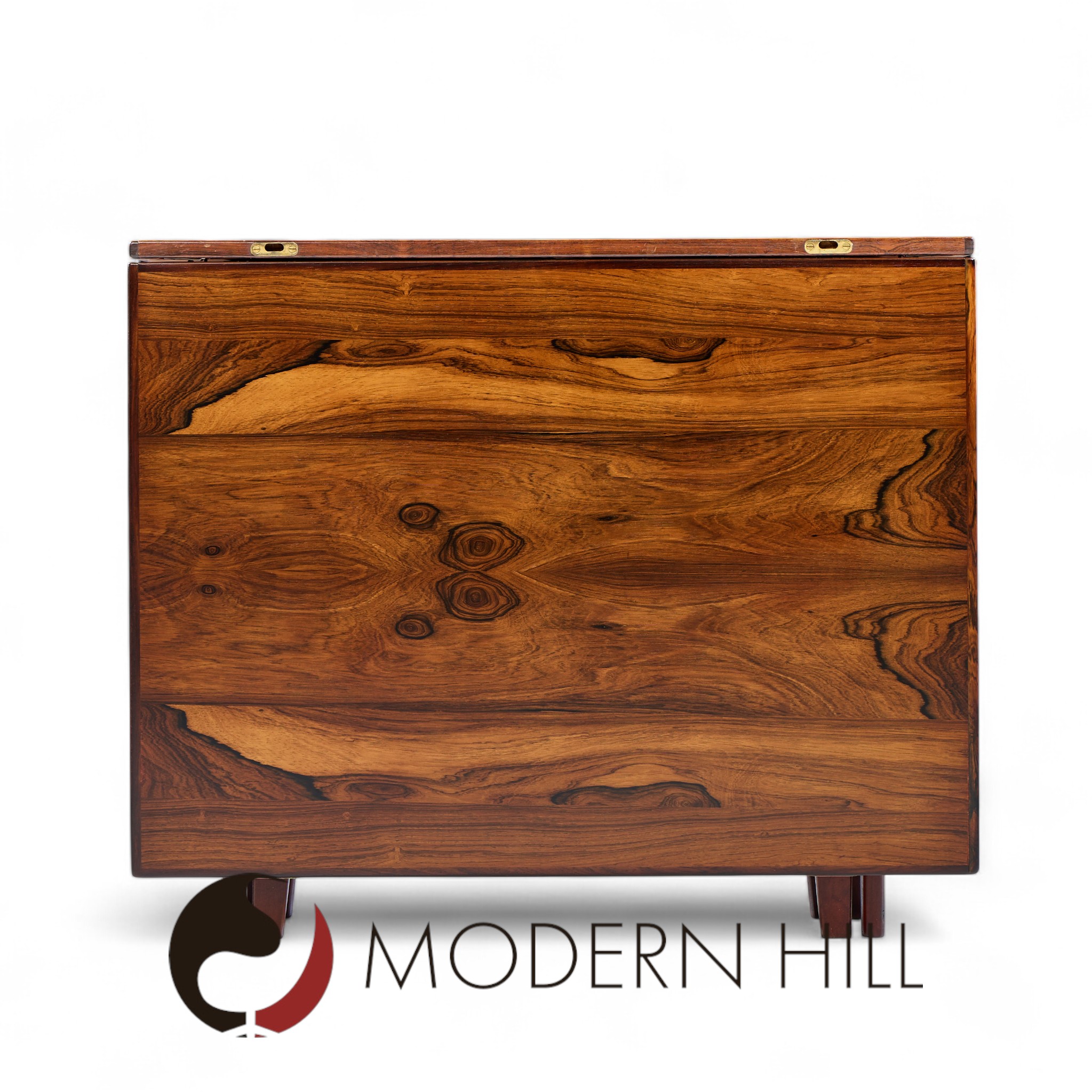 Bendt Winge Mid Century Norwegian Rosewood Drop-leaf Rosewood Dining Table - Pair