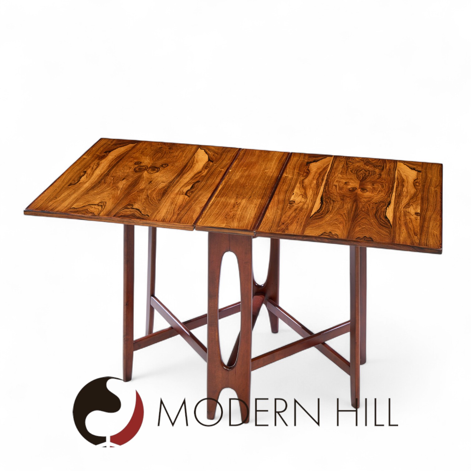 Bendt Winge Mid Century Norwegian Rosewood Drop-leaf Rosewood Dining Table - Pair