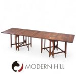 Bendt Winge Mid Century Norwegian Rosewood Drop-leaf Rosewood Dining Table - Pair | Mid Century Modern Furniture - Mid Century Furniture Chicago Bendt Winge Mid Century Norwegian Rosewood Drop-leaf Rosewood Dining Table - Pair