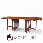 Bendt Winge Mid Century Norwegian Rosewood Drop-leaf Rosewood Dining Table - Pair