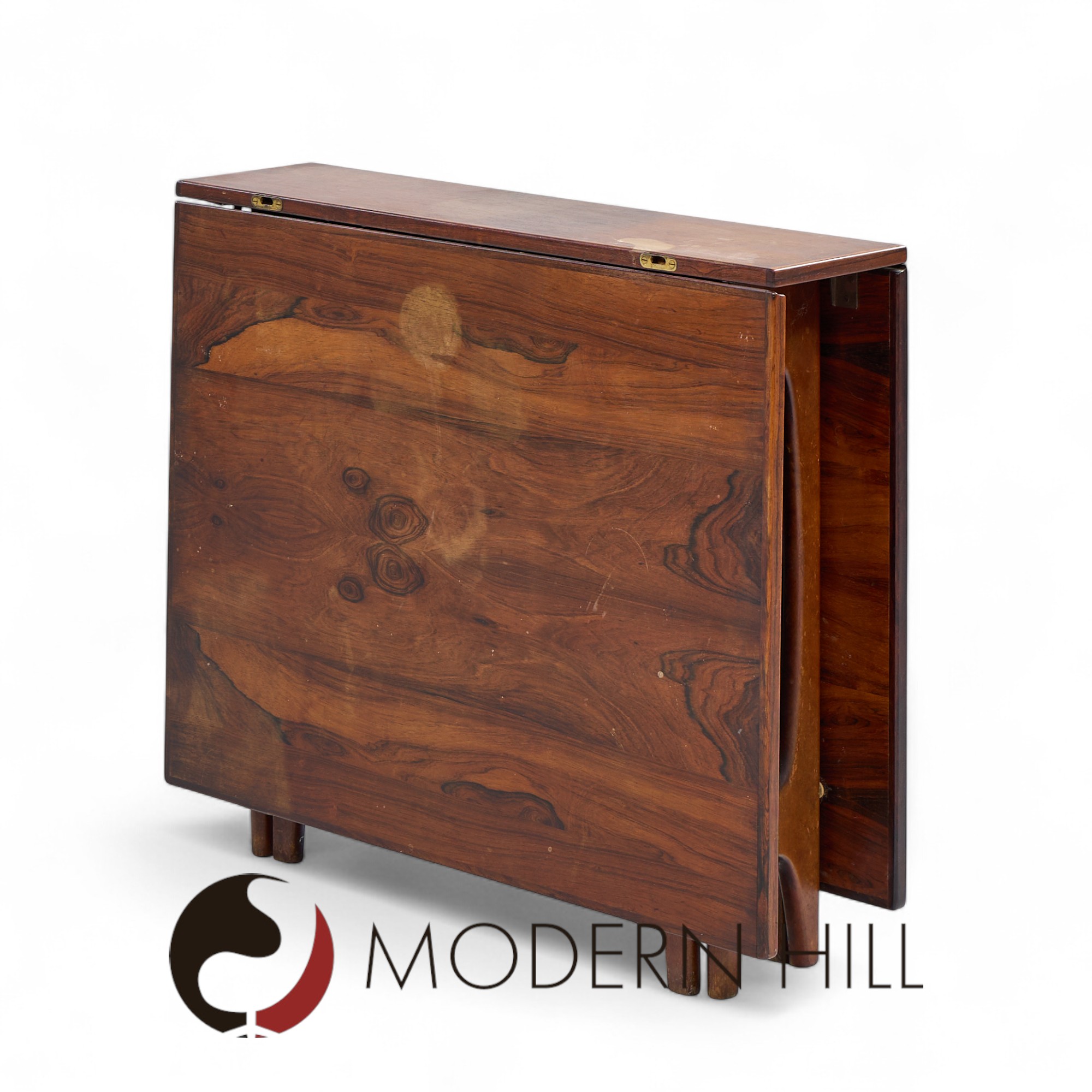 Bendt Winge Mid Century Norwegian Rosewood Drop-leaf Rosewood Dining Table - Pair