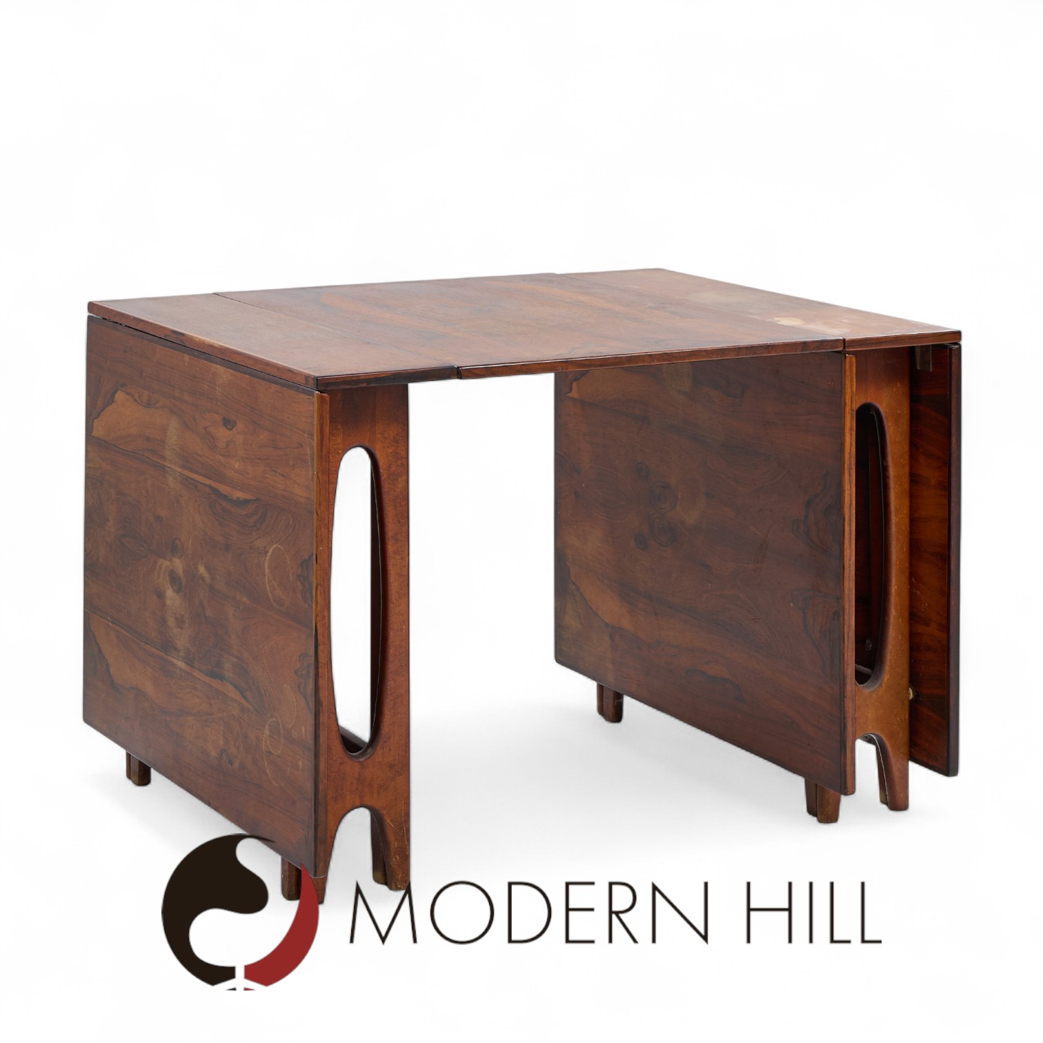 Bendt Winge Mid Century Norwegian Rosewood Drop-leaf Rosewood Dining Table - Pair