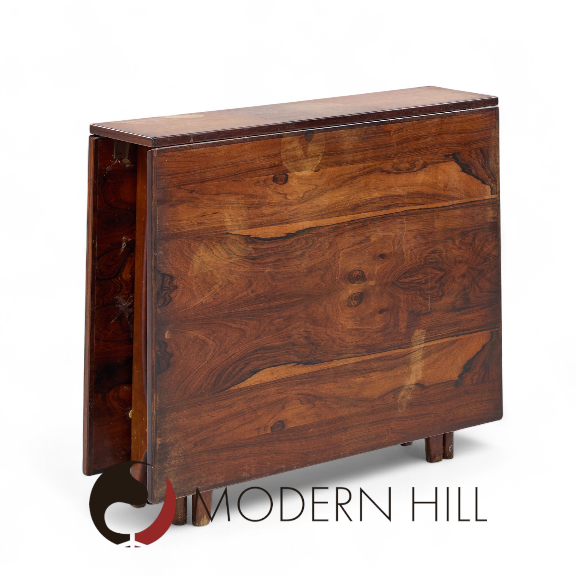 Bendt Winge Mid Century Norwegian Rosewood Drop-leaf Rosewood Dining Table - Pair