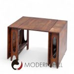 Bendt Winge Mid Century Norwegian Rosewood Drop-leaf Rosewood Dining Table - Pair | Mid Century Modern Furniture - Mid Century Furniture Chicago Bendt Winge Mid Century Norwegian Rosewood Drop-leaf Rosewood Dining Table - Pair