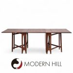 Bendt Winge Mid Century Norwegian Rosewood Drop-leaf Rosewood Dining Table - Pair | Mid Century Modern Furniture - Mid Century Furniture Chicago Bendt Winge Mid Century Norwegian Rosewood Drop-leaf Rosewood Dining Table - Pair