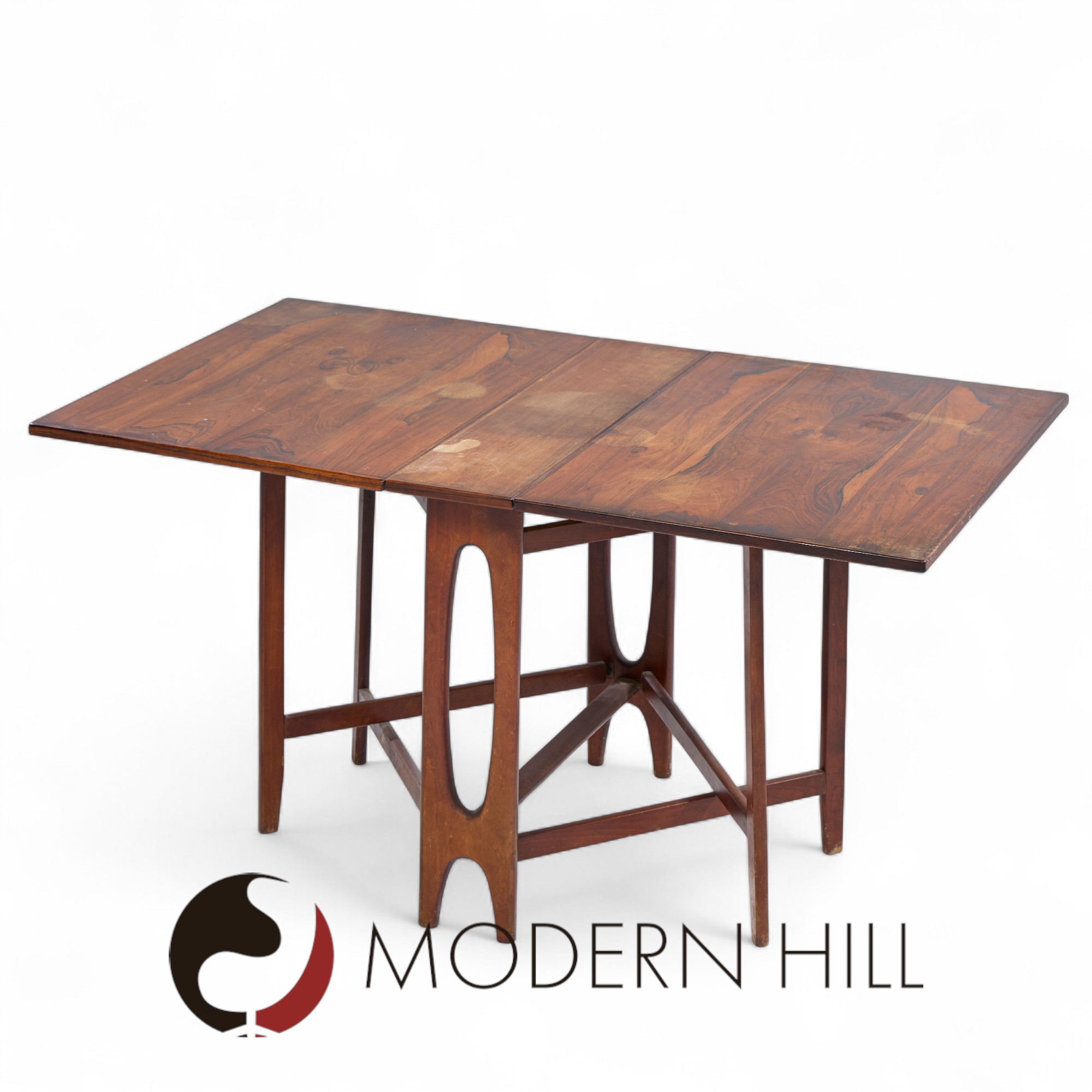 Bendt Winge Mid Century Norwegian Rosewood Drop-leaf Rosewood Dining Table - Pair