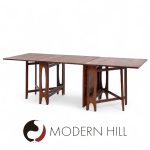 Bendt Winge Mid Century Norwegian Rosewood Drop-leaf Rosewood Dining Table - Pair | Mid Century Modern Furniture - Mid Century Furniture Chicago Bendt Winge Mid Century Norwegian Rosewood Drop-leaf Rosewood Dining Table - Pair