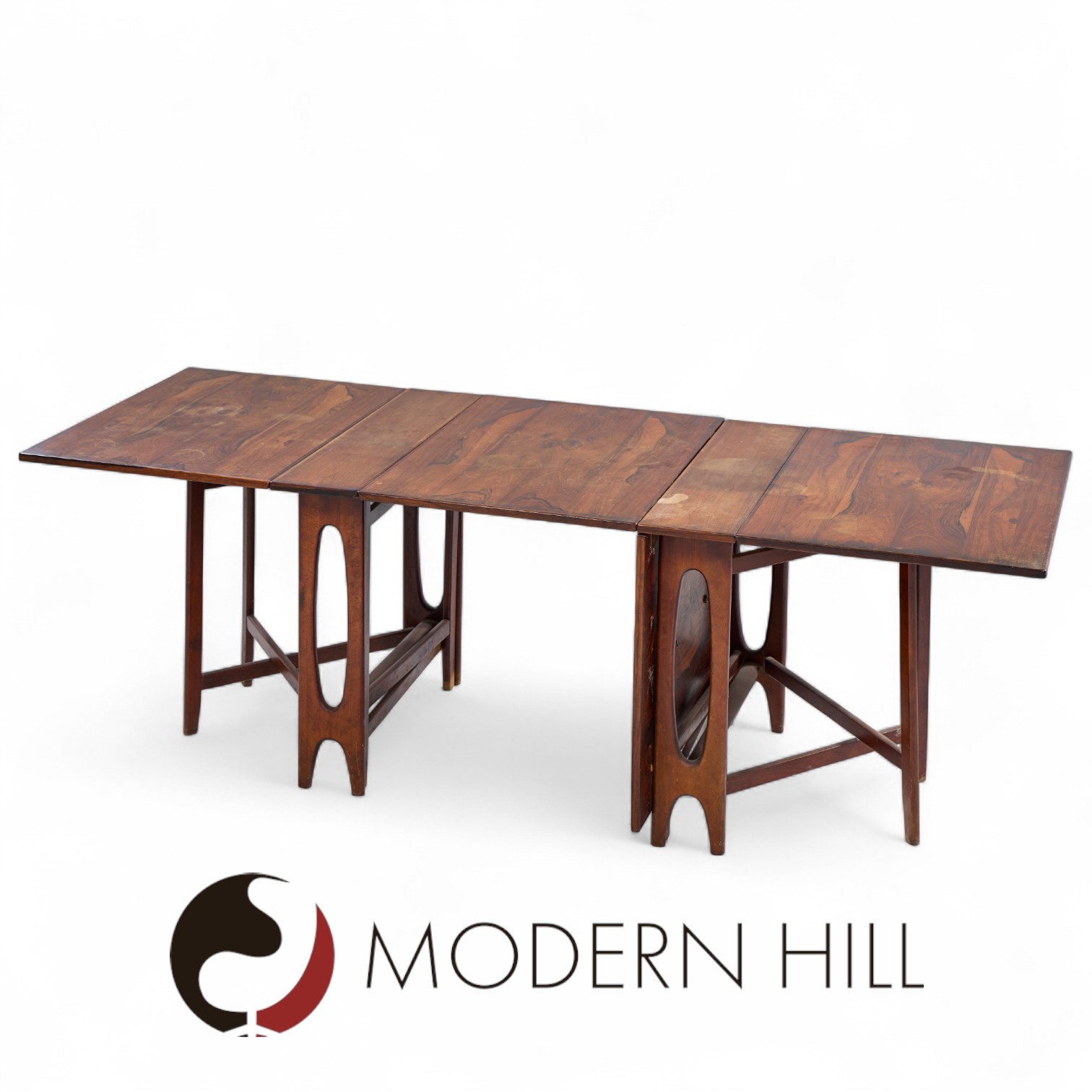 Bendt Winge Mid Century Norwegian Rosewood Drop-leaf Rosewood Dining Table - Pair