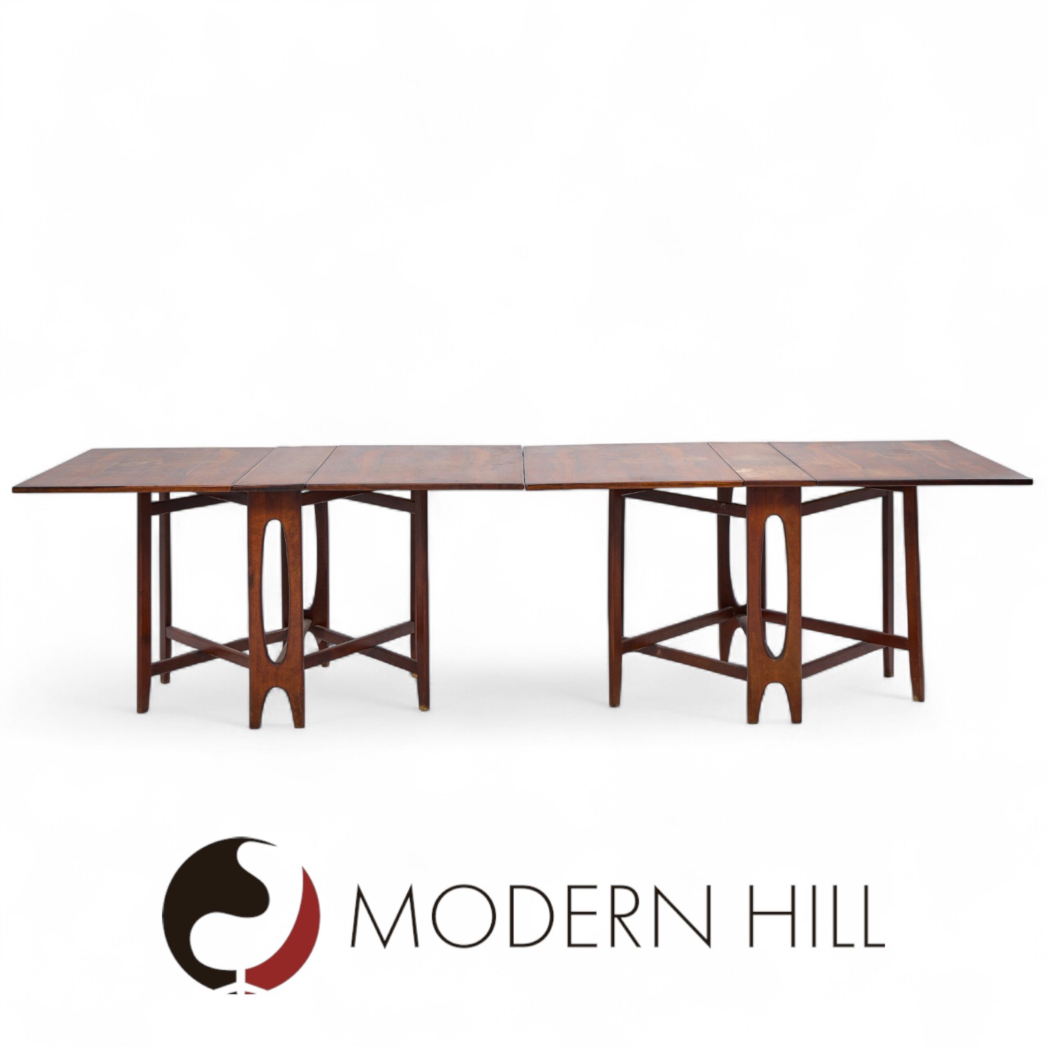 Bendt Winge Mid Century Norwegian Rosewood Drop-leaf Rosewood Dining Table - Pair