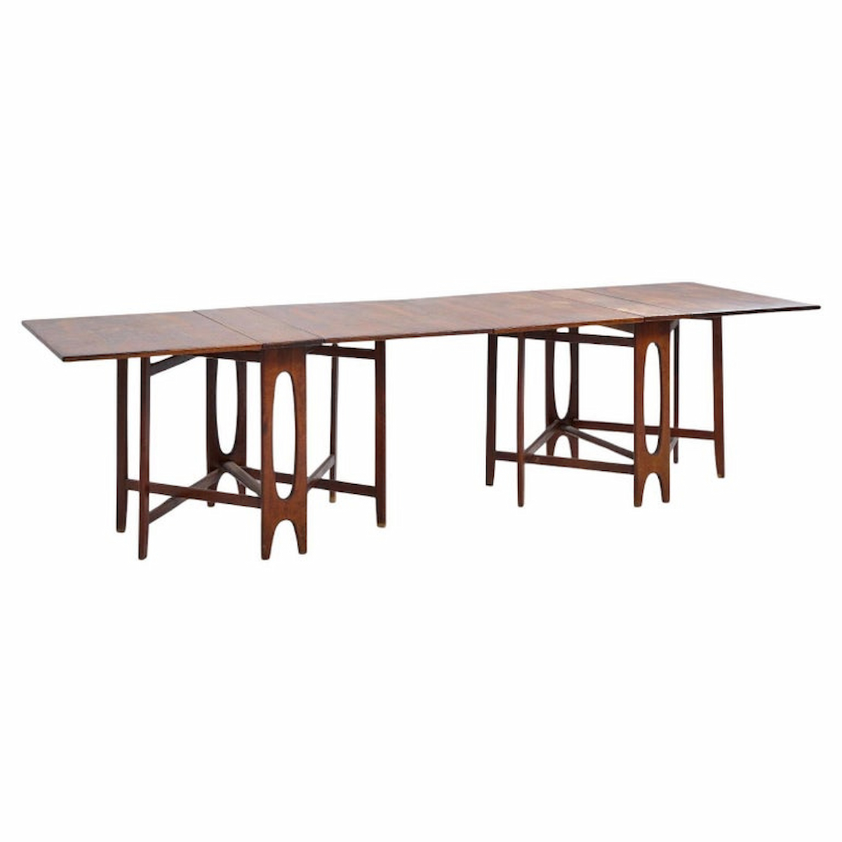 Bendt Winge Mid Century Norwegian Rosewood Drop-leaf Rosewood Dining Table - Pair