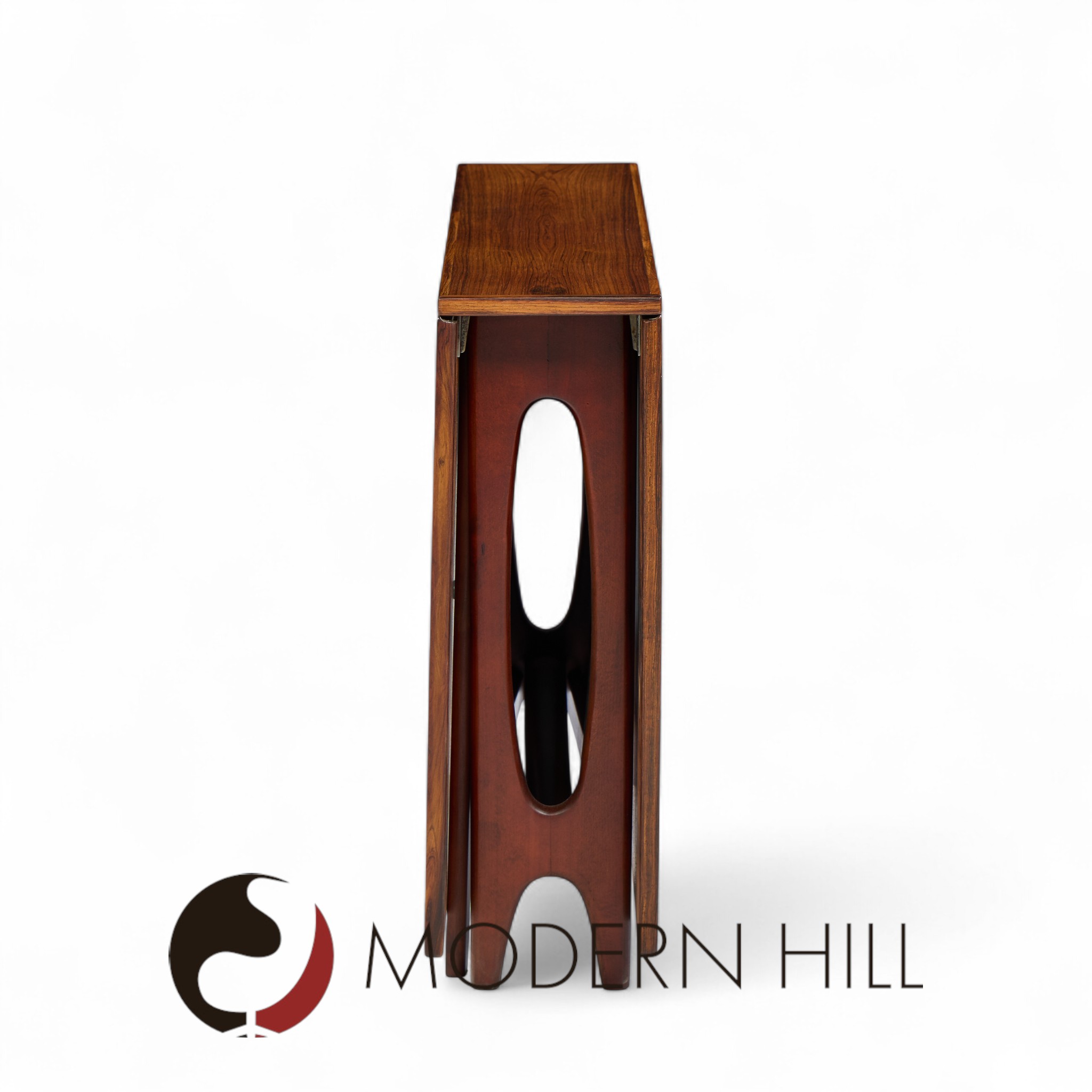 Bendt Winge Mid Century Norwegian Rosewood Drop-leaf Rosewood Dining Table