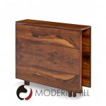 Bendt Winge Mid Century Norwegian Rosewood Drop-leaf Rosewood Dining Table