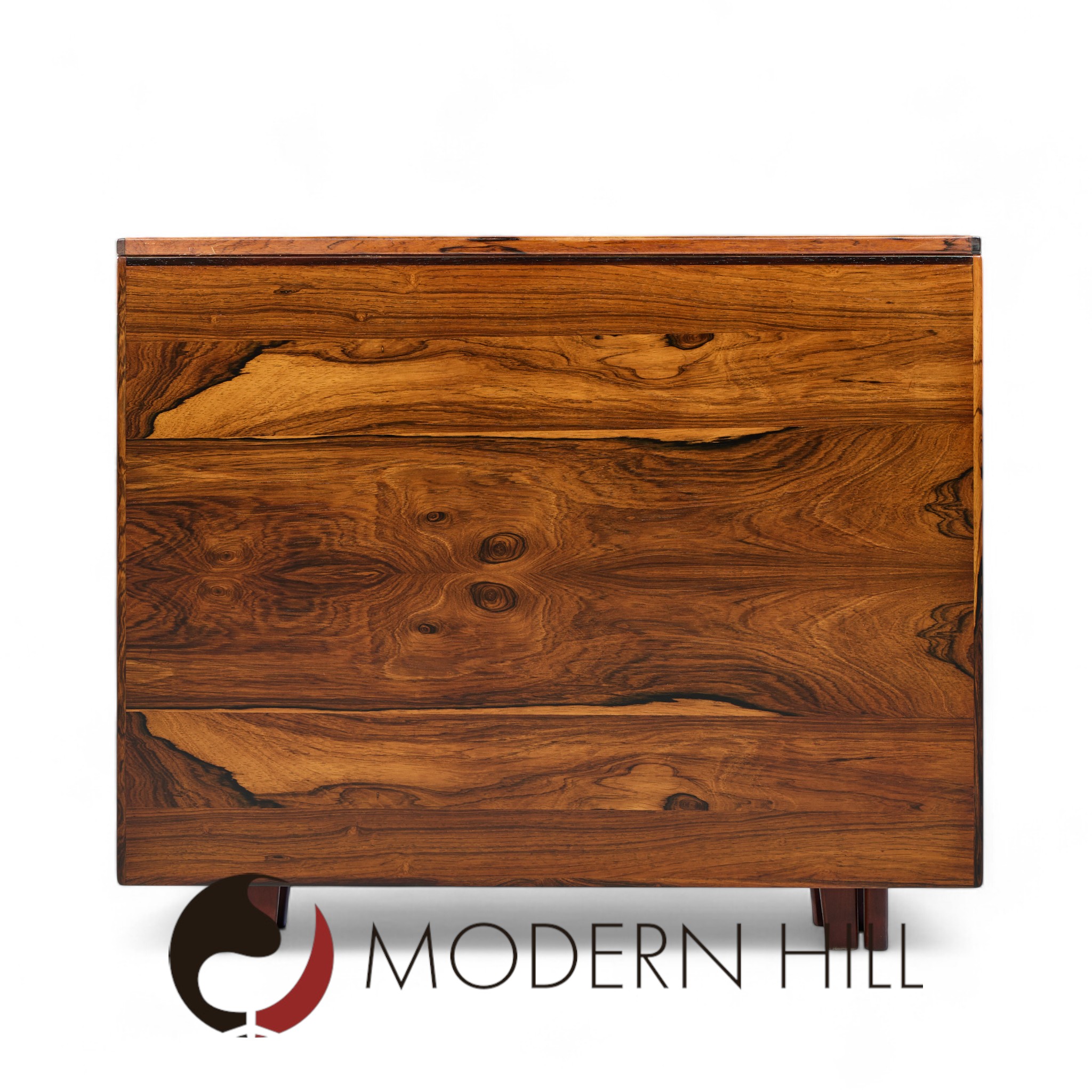 Bendt Winge Mid Century Norwegian Rosewood Drop-leaf Rosewood Dining Table