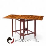 Bendt Winge Mid Century Norwegian Rosewood Drop-leaf Rosewood Dining Table