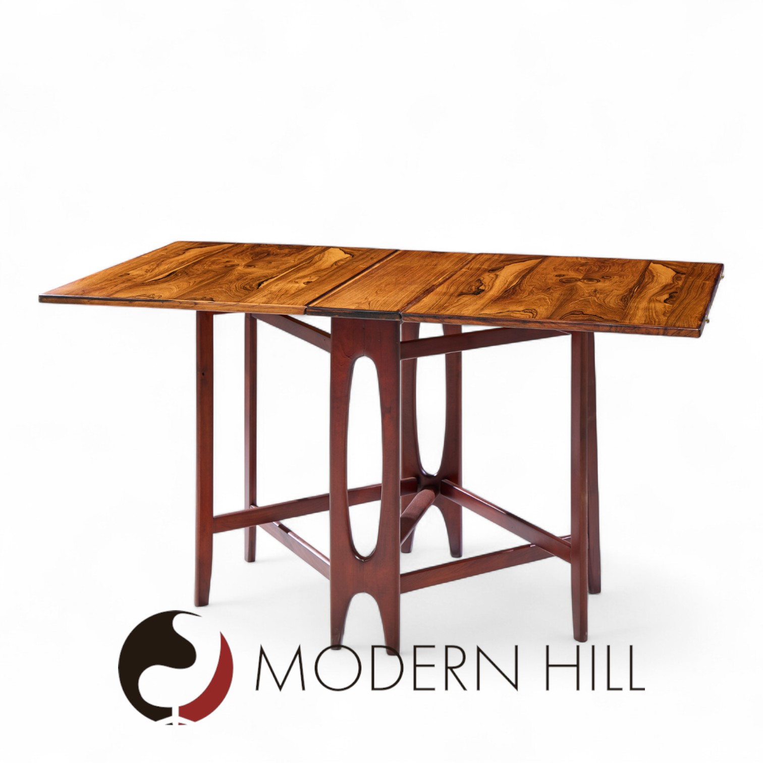 Bendt Winge Mid Century Norwegian Rosewood Drop-leaf Rosewood Dining Table