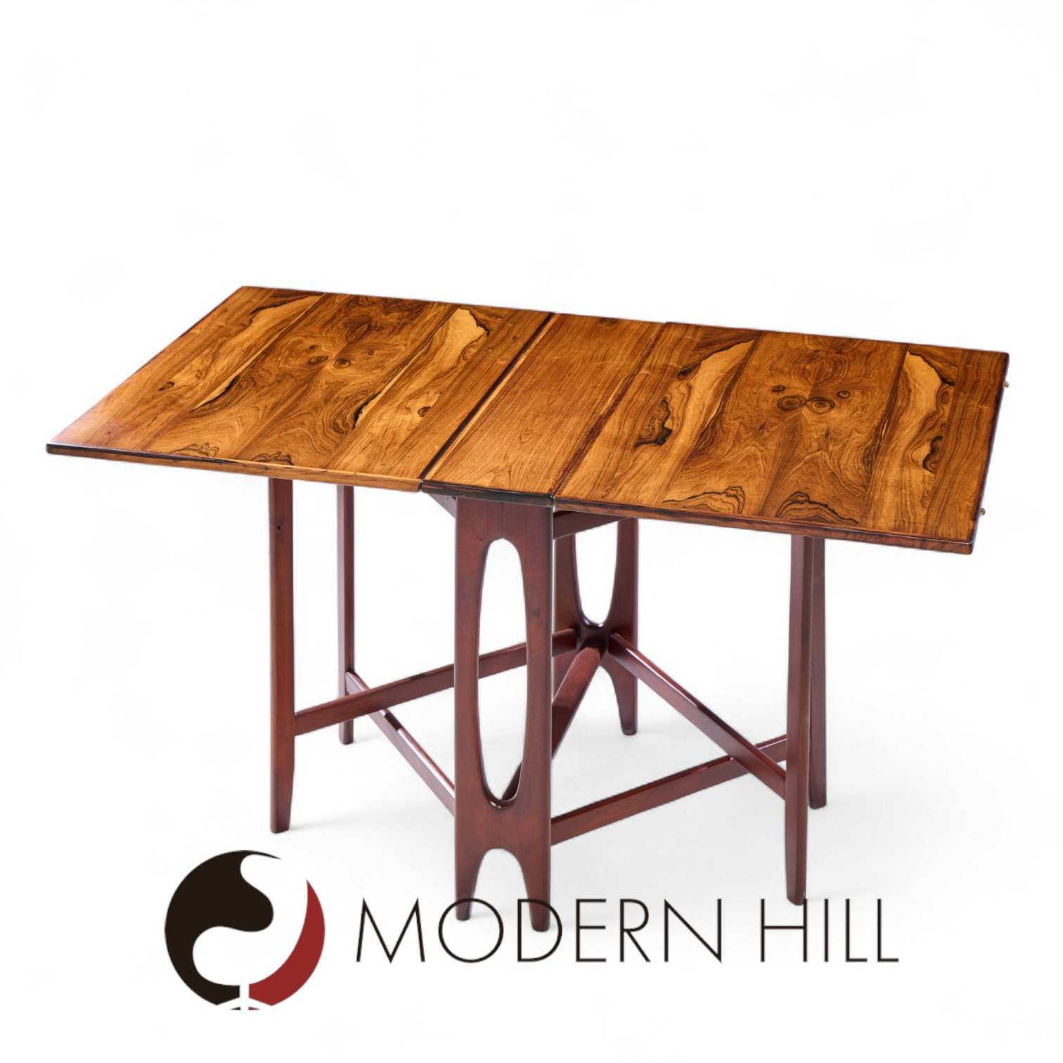 Bendt Winge Mid Century Norwegian Rosewood Drop-leaf Rosewood Dining Table