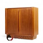 Bernhard Pedersen Mid Century Danish Teak Tambour Armoire Dresser | Mid Century Modern Furniture - Mid Century Furniture Chicago Bernhard Pedersen Mid Century Danish Teak Tambour Armoire Dresser
