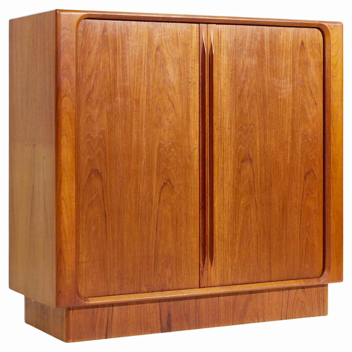 Bernhard Pedersen Mid Century Danish Teak Tambour Armoire Dresser