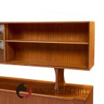 Bernhard Pedersen Mid Century Danish  Teak Tambour Credenza and Hutch | Mid Century Modern Furniture - Mid Century Furniture Chicago Bernhard Pedersen Mid Century Danish  Teak Tambour Credenza and Hutch