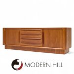 Bernhard Pedersen & Søn Mid Century Danish Modern Teak Tambour Door Sideboard Credenza