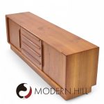 Bernhard Pedersen & Søn Mid Century Danish Modern Teak Tambour Door Sideboard Credenza