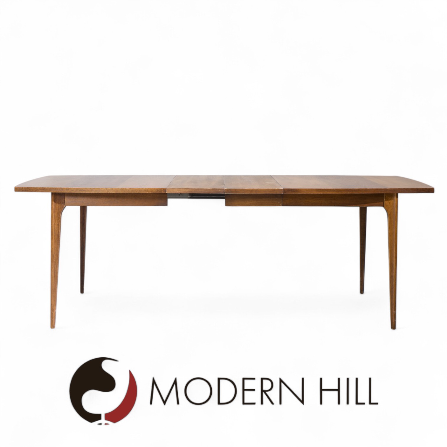 Broyhill Brasilia Mid Century Expanding Walnut Dining Table with 3 Leaves