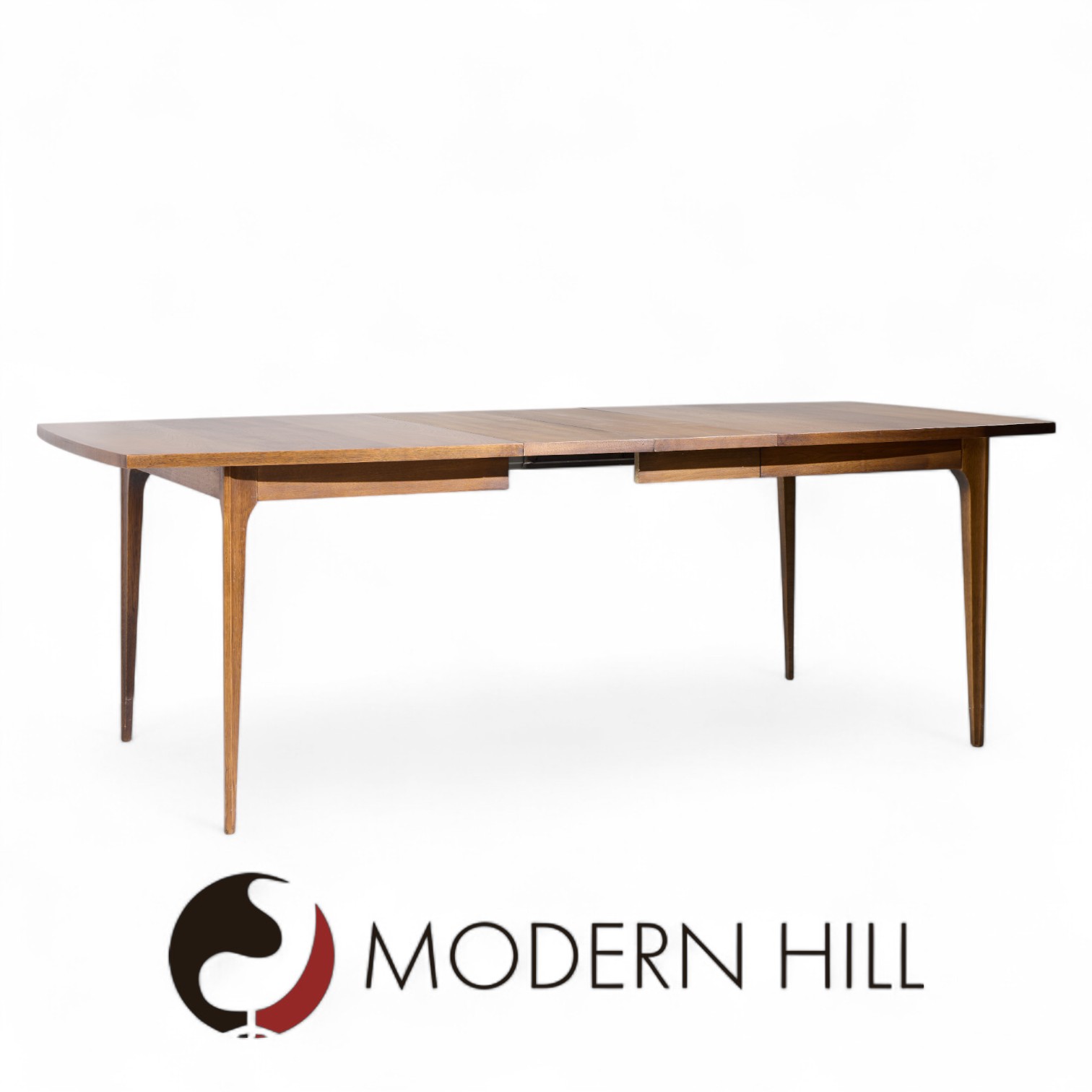 Broyhill Brasilia Mid Century Expanding Walnut Dining Table with 3 Leaves