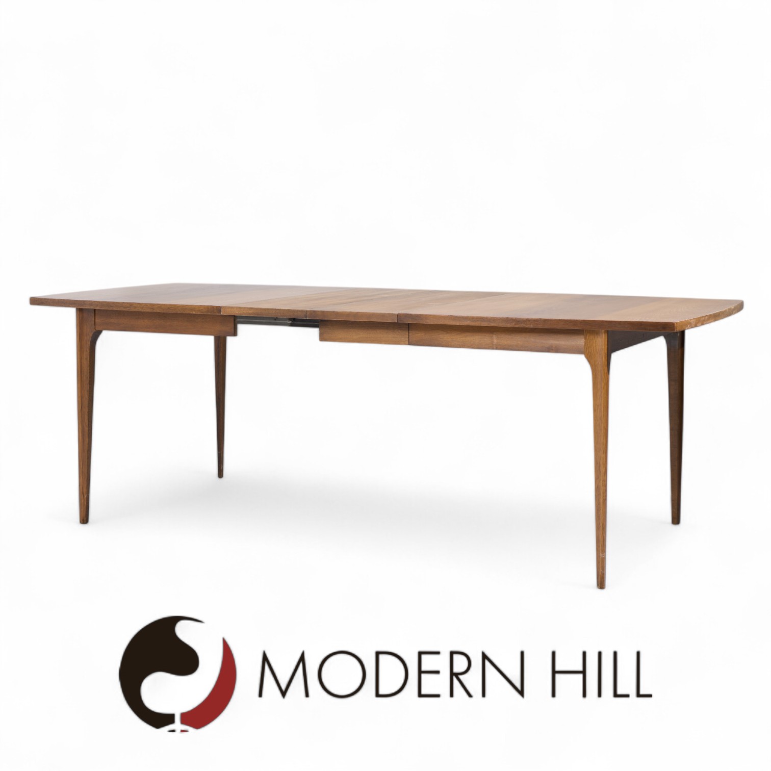 Broyhill Brasilia Mid Century Expanding Walnut Dining Table with 3 Leaves