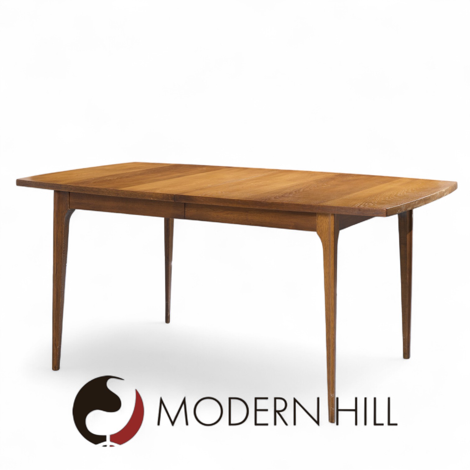 Broyhill Brasilia Mid Century Expanding Walnut Dining Table with 3 Leaves