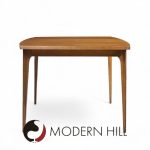 Broyhill Brasilia Mid Century Expanding Walnut Dining Table with 3 Leaves