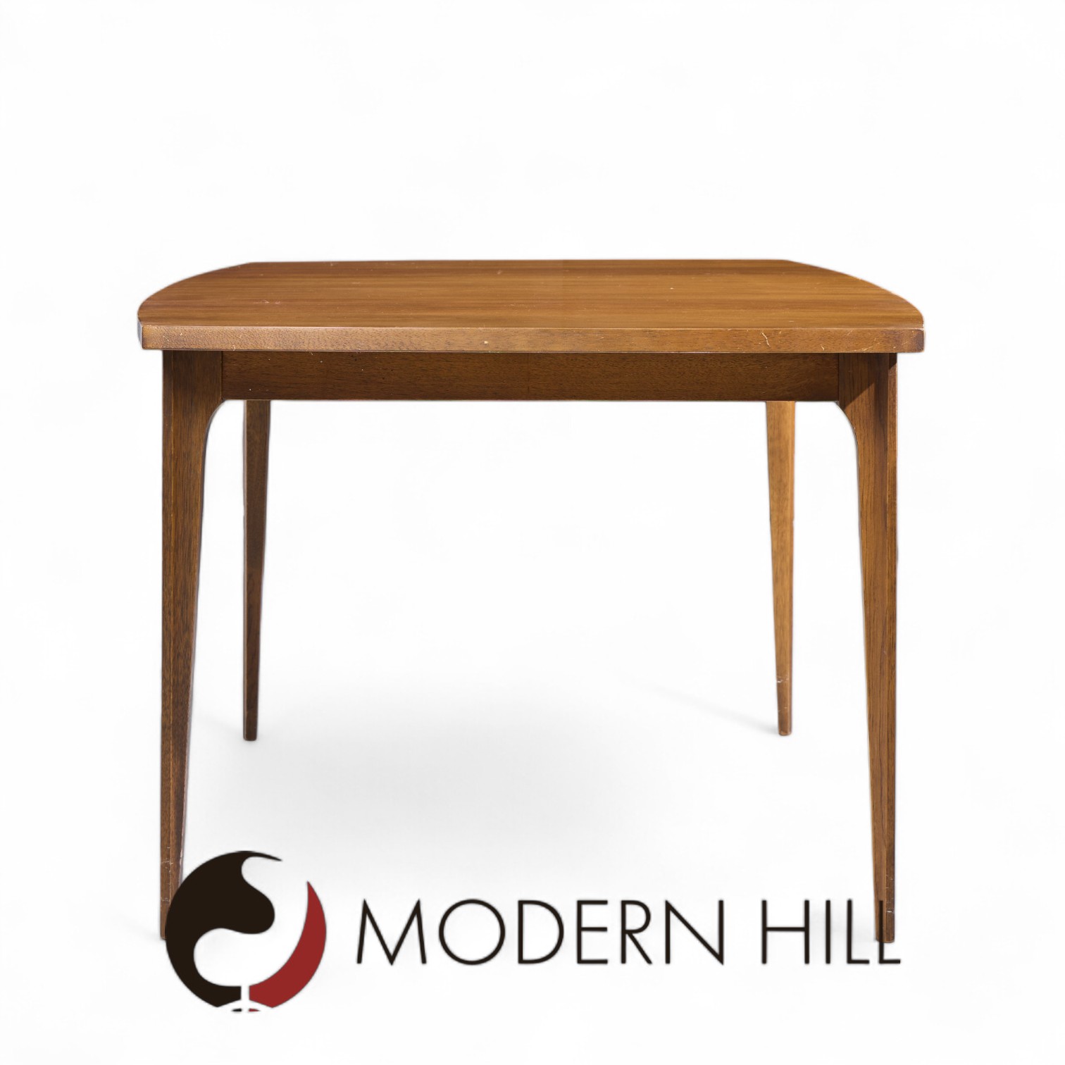 Broyhill Brasilia Mid Century Expanding Walnut Dining Table with 3 Leaves