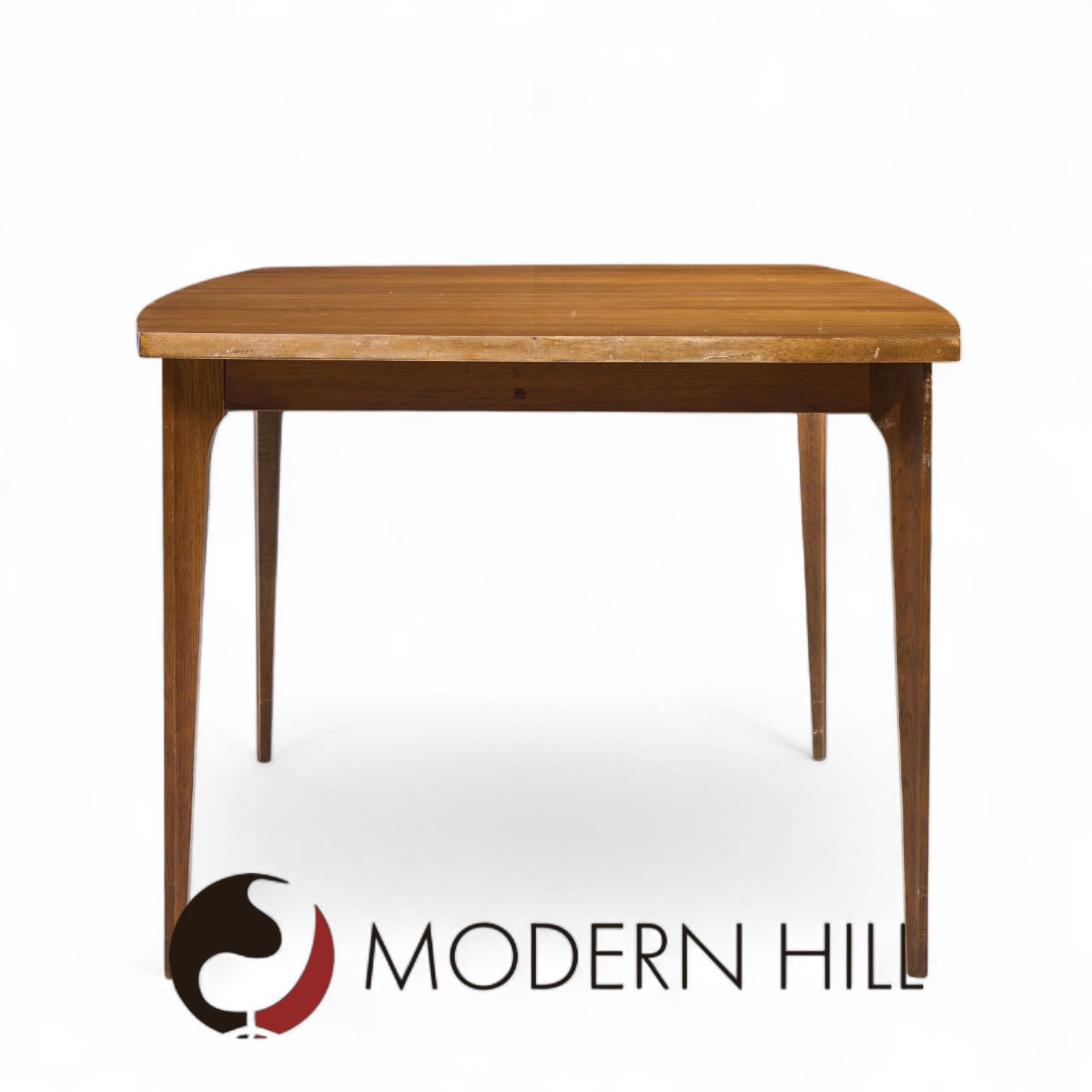 Broyhill Brasilia Mid Century Expanding Walnut Dining Table with 3 Leaves