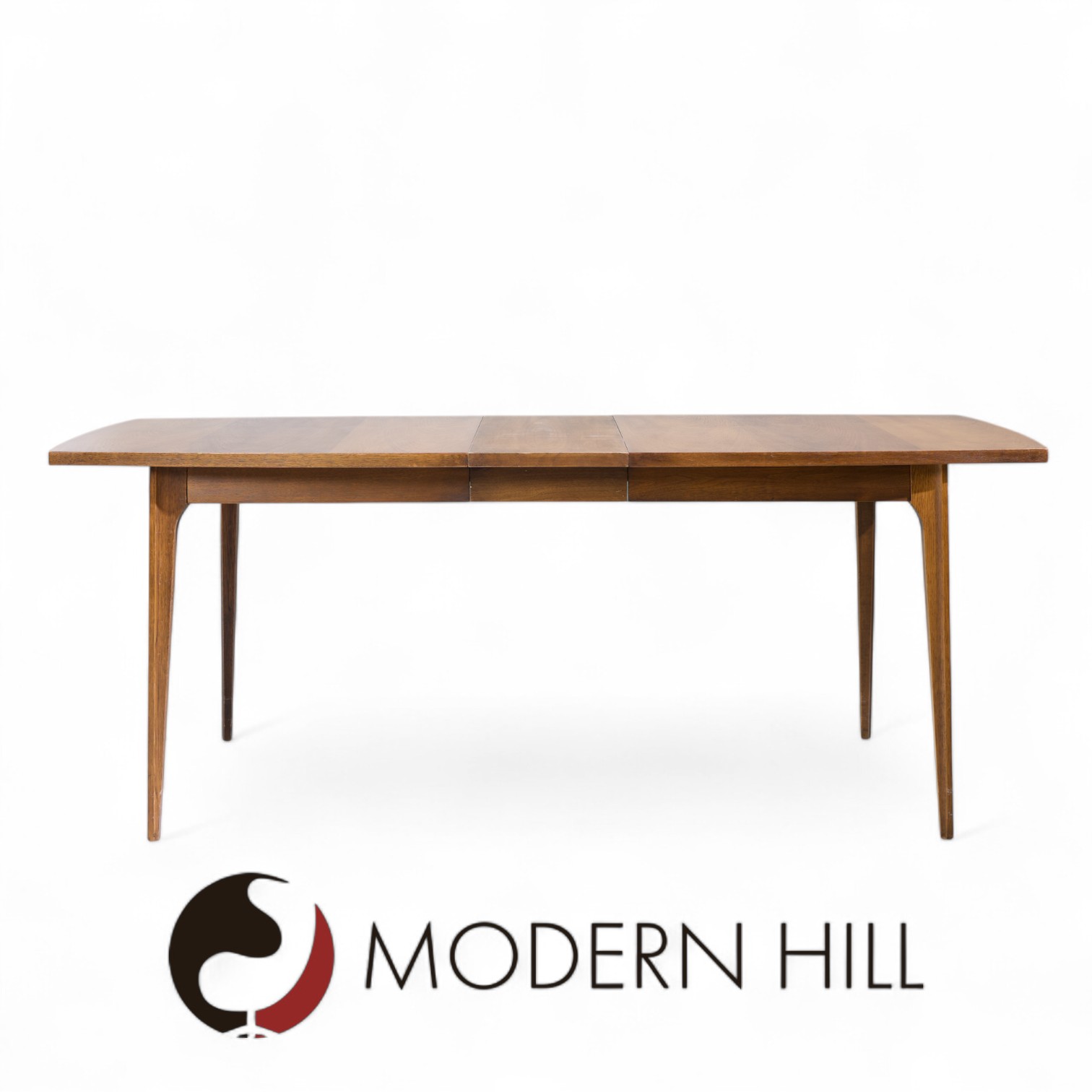 Broyhill Brasilia Mid Century Expanding Walnut Dining Table with 3 Leaves