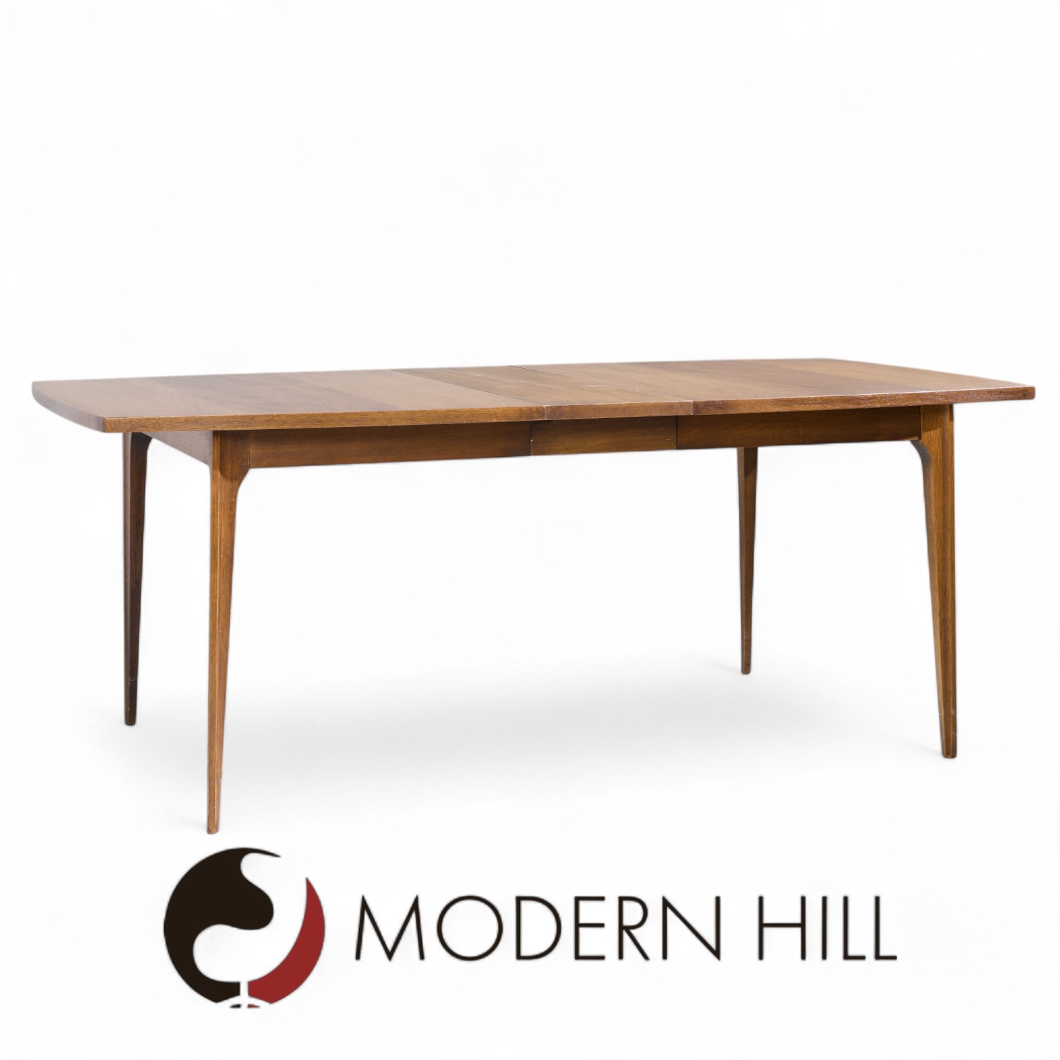 Broyhill Brasilia Mid Century Expanding Walnut Dining Table with 3 Leaves