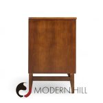 Broyhill Brasilia Mid Century Walnut and Brass 9-drawer Lowboy Dresser