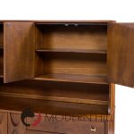 Broyhill Brasilia Mid Century Walnut and Brass Offset Credenza and Hutch | Mid Century Modern Furniture - Mid Century Furniture Chicago Broyhill Brasilia Mid Century Walnut and Brass Offset Credenza and Hutch