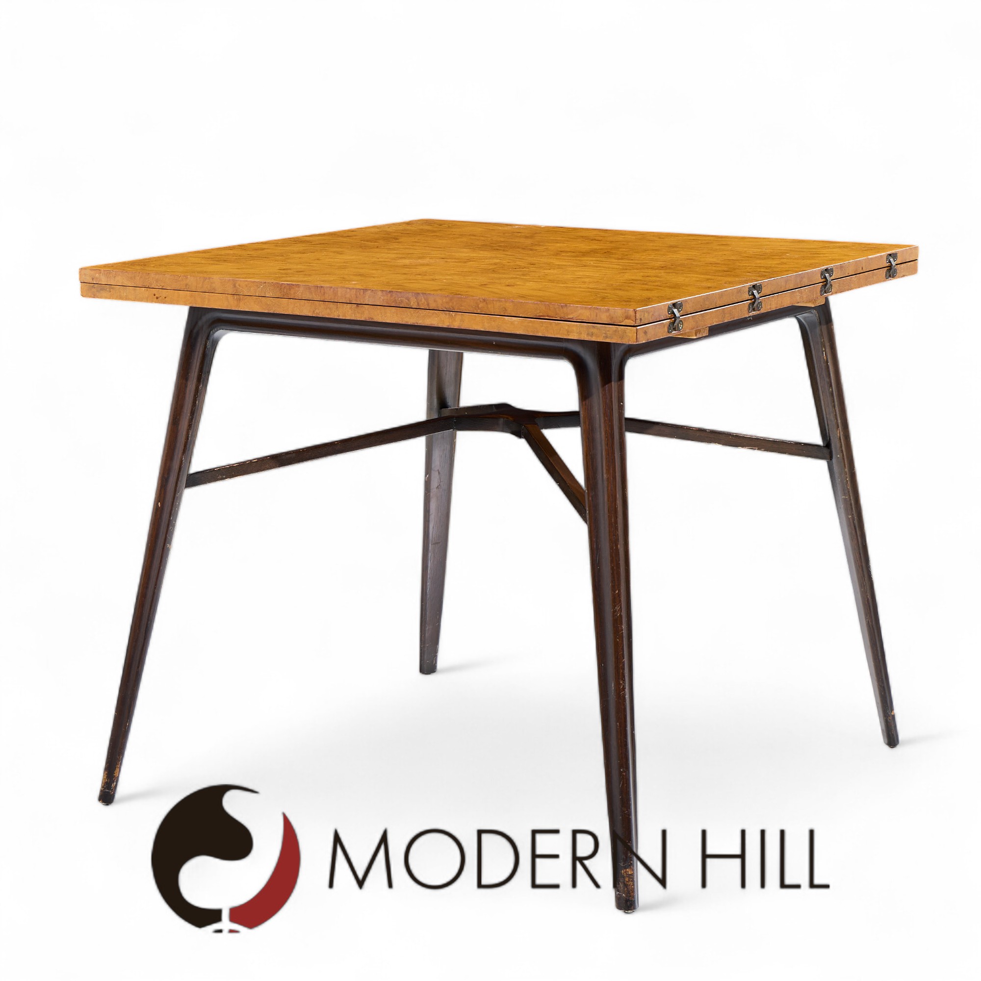 Edward Wormley for Dunbar Mid Century Mahogany and Burlwood Flip-top Table