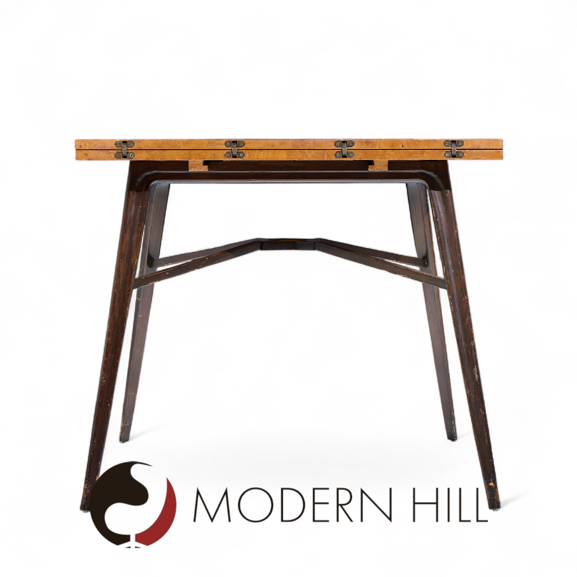 Edward Wormley for Dunbar Mid Century Mahogany and Burlwood Flip-top Table