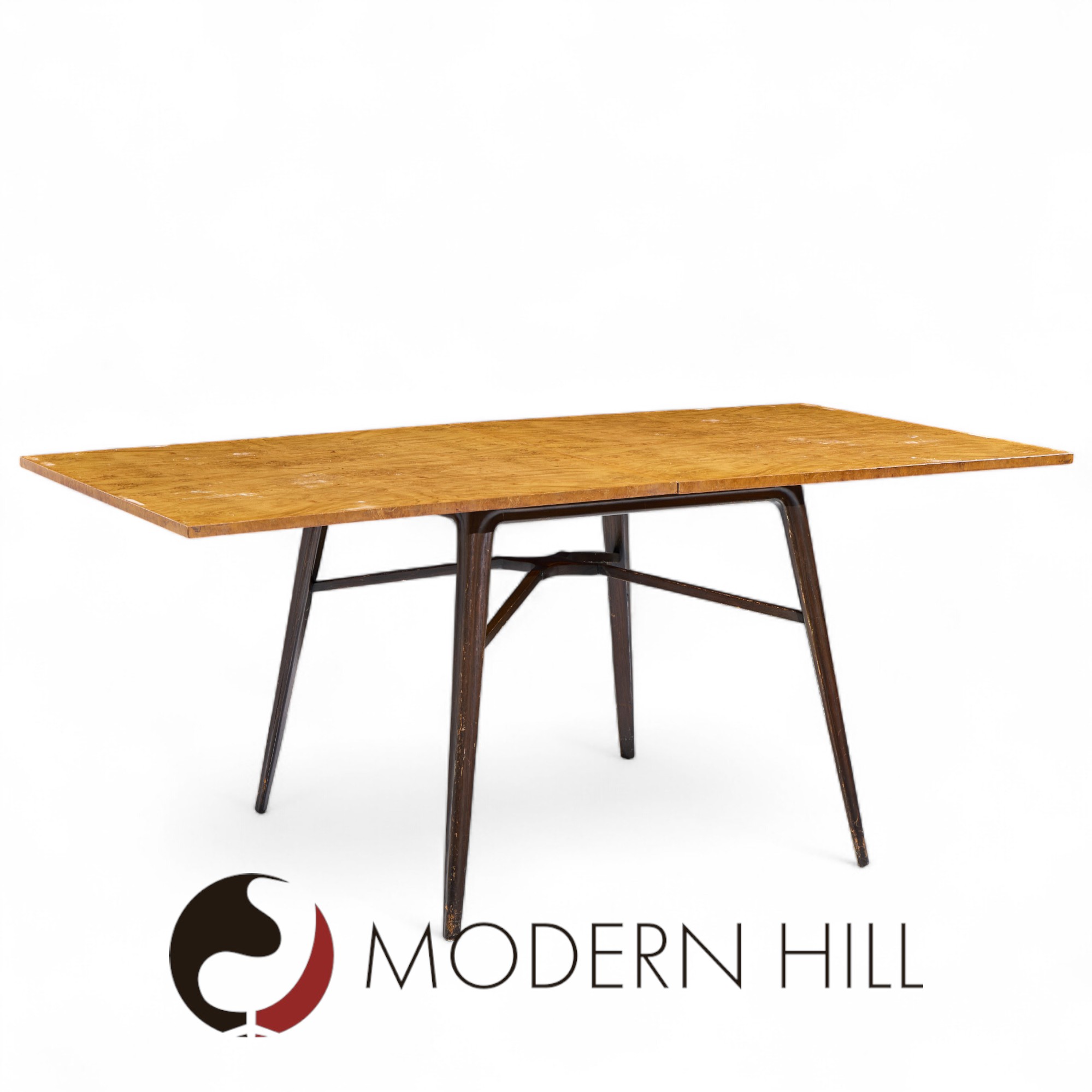 Edward Wormley for Dunbar Mid Century Mahogany and Burlwood Flip-top Table