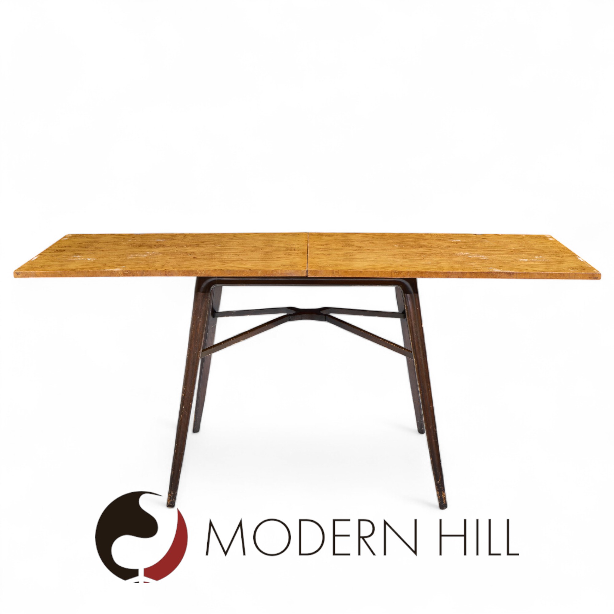 Edward Wormley for Dunbar Mid Century Mahogany and Burlwood Flip-top Table