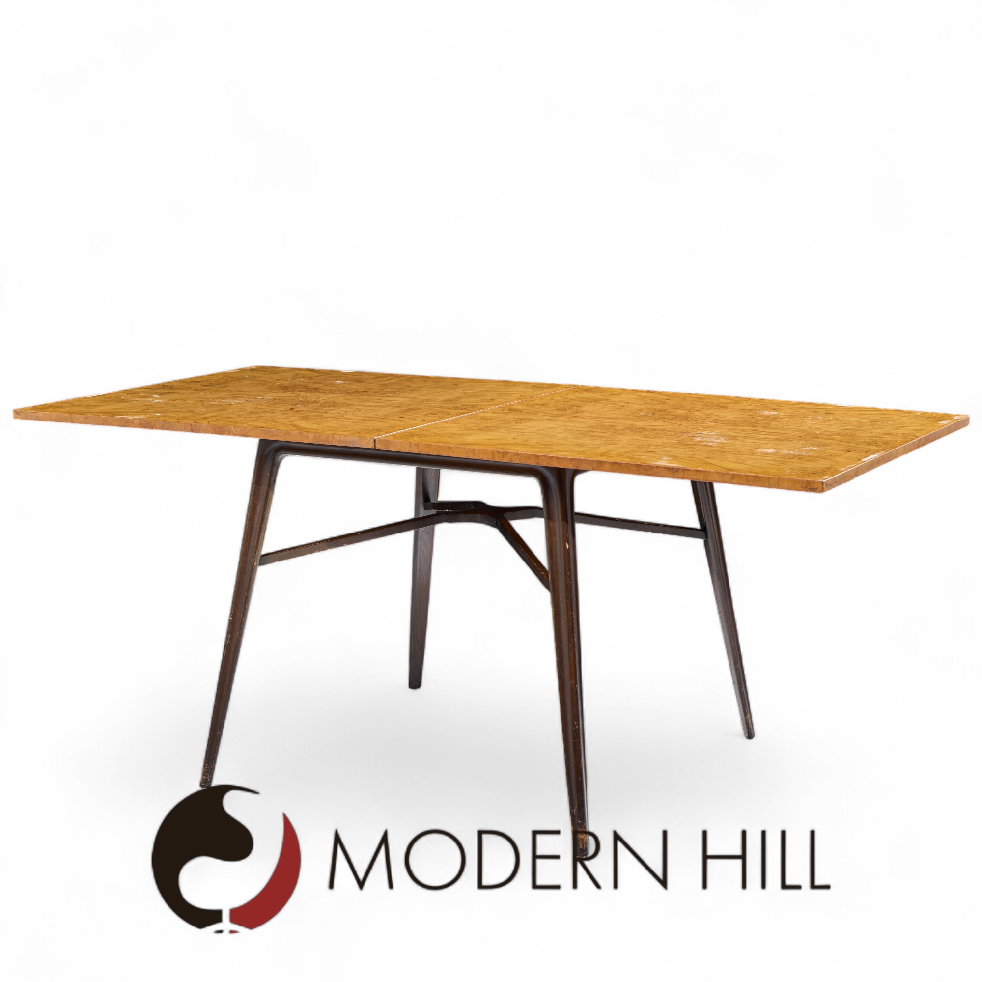 Edward Wormley for Dunbar Mid Century Mahogany and Burlwood Flip-top Table