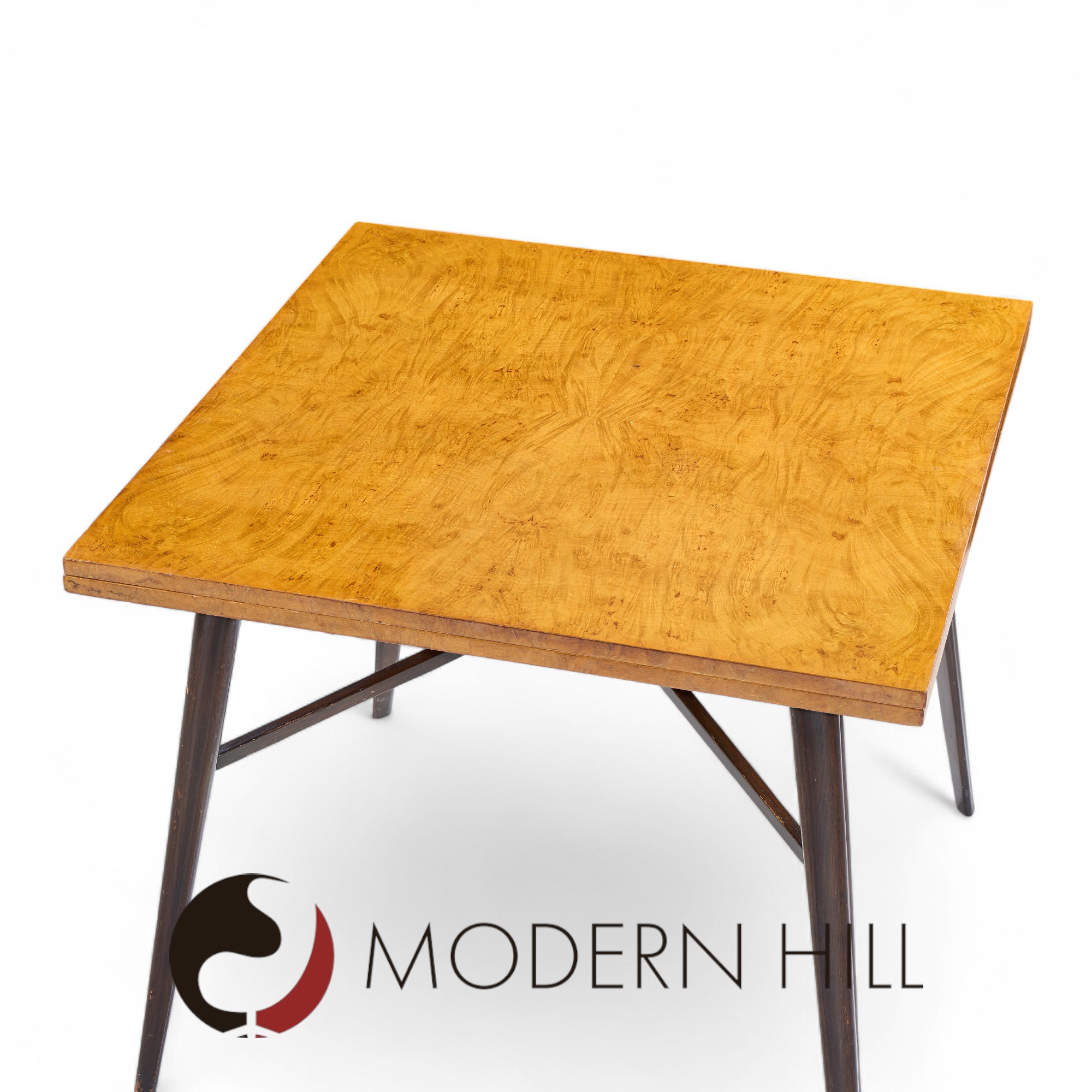 Edward Wormley for Dunbar Mid Century Mahogany and Burlwood Flip-top Table