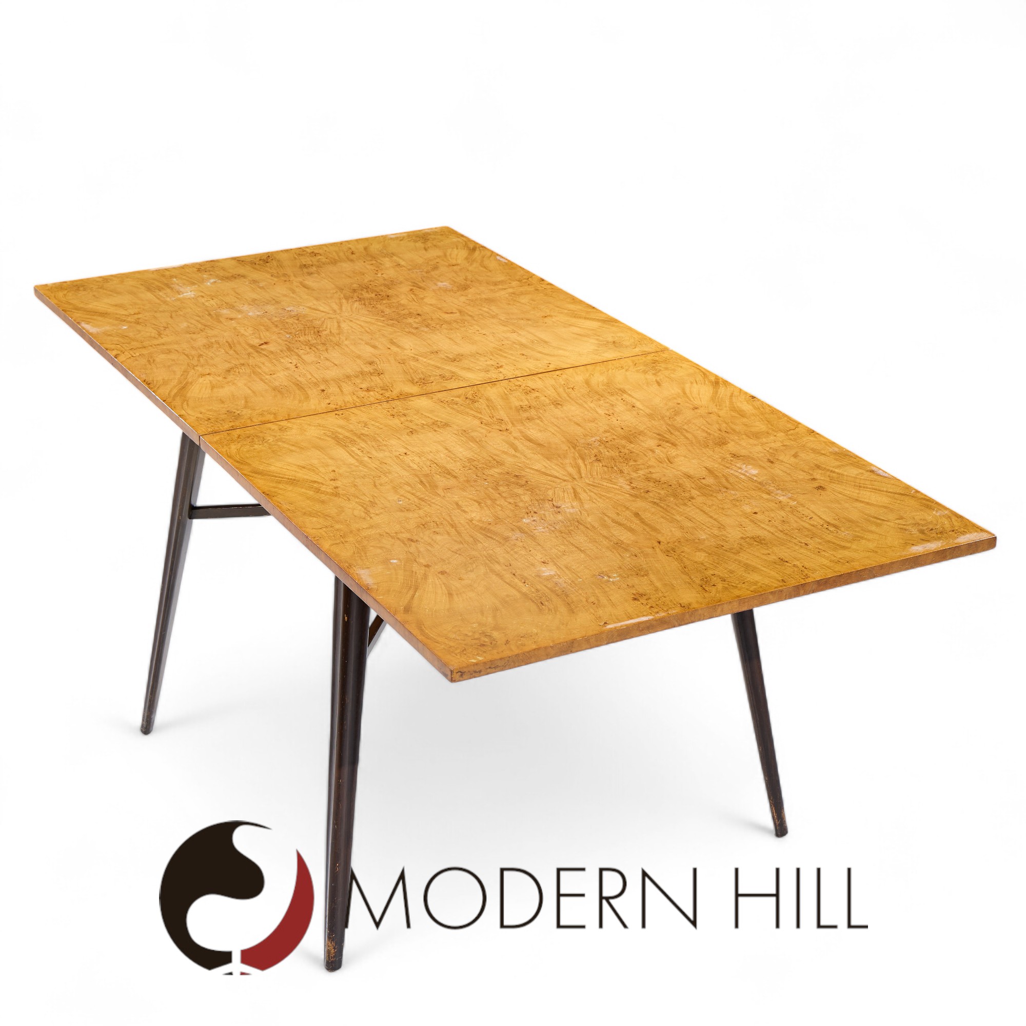 Edward Wormley for Dunbar Mid Century Mahogany and Burlwood Flip-top Table